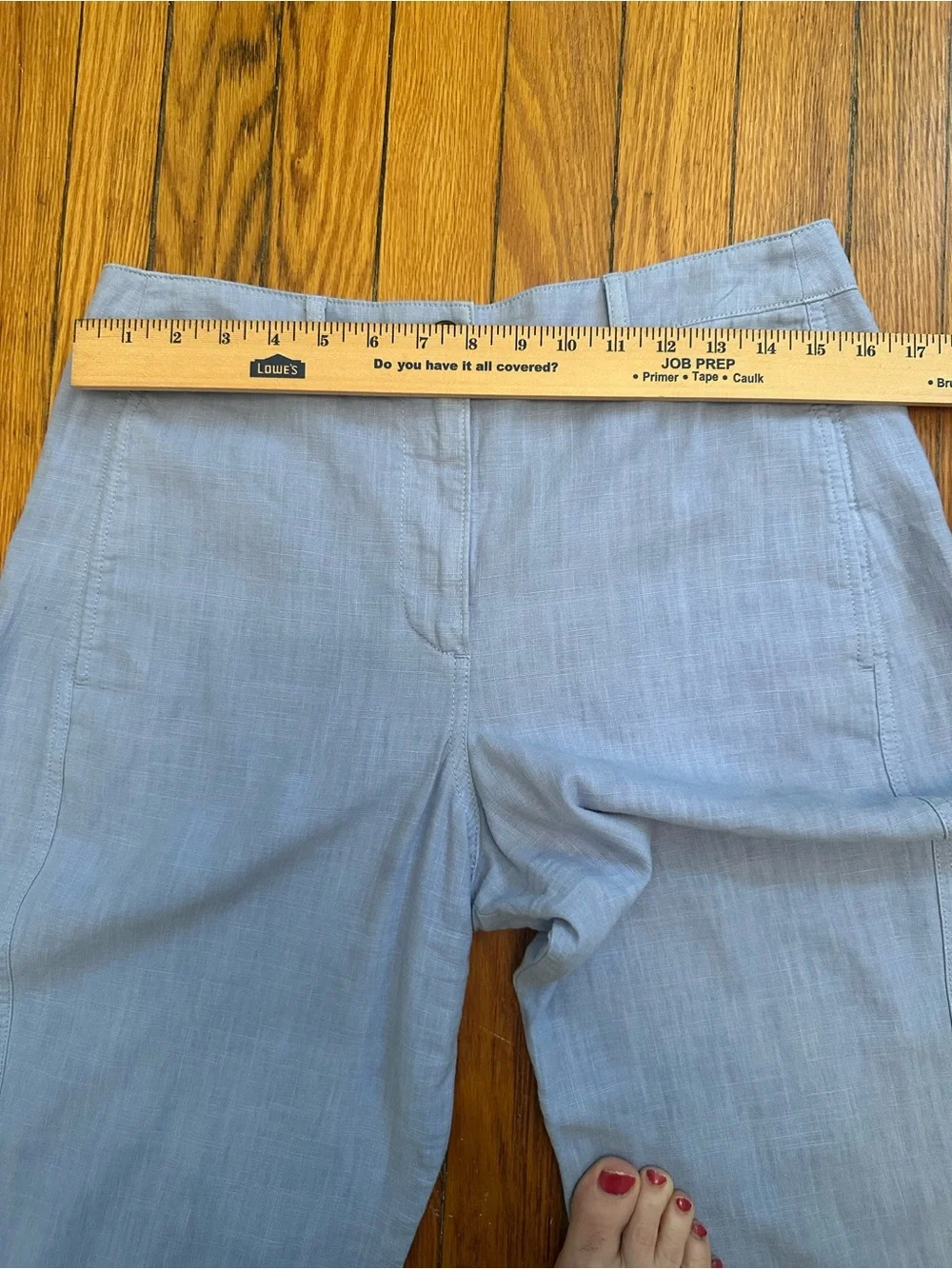 J.Crew Periwinkle Linen Blend Cropped Pants Women's Size 4 Coastal Preppy 1127